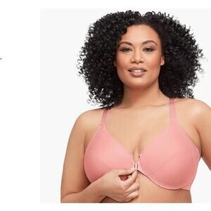 NWOT Glamorise Women's Front Closure Wonderwire Bra Underwire Apricot 38DD